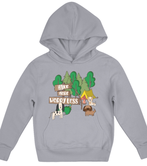 hike more worry less dogs HOODIE Kids Hoodie