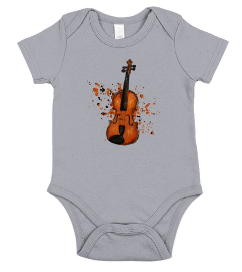 Awesome Violinist Violin Paint Splatter Graphic Short Sleeve Baby One-Piece