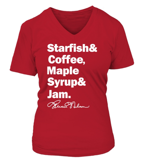 Prince starfish coffee maple syrup and jam V-neck T-Shirt Woman