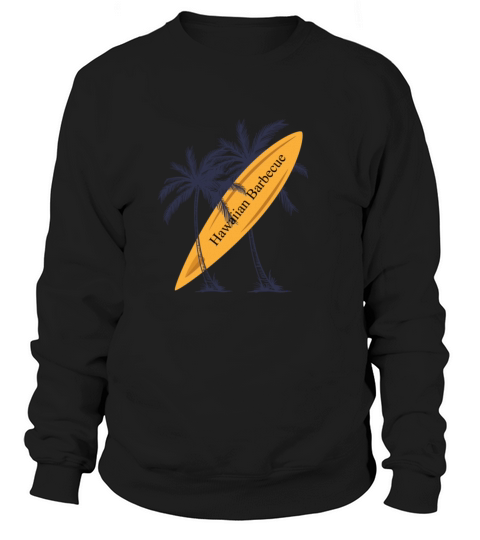 Hawaiian Barbecue Surfboard Palm Tree Beach Women's Sweatshirt