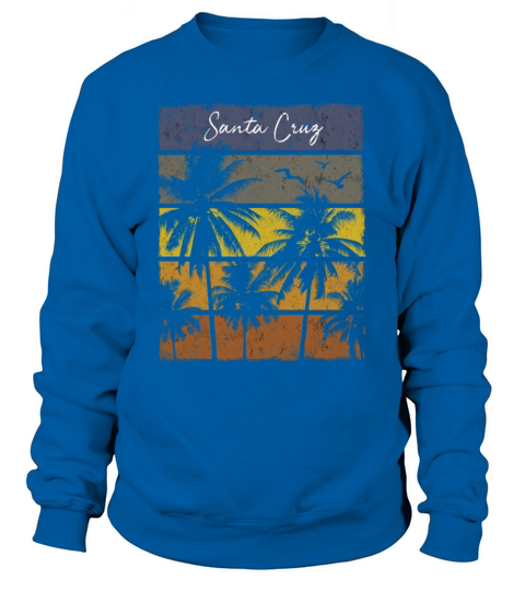 Retro Santa Cruz Beach Print Vacation Souvenir Women's Sweatshirt