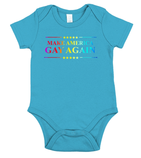 Make America Gay Again Lgbt Pride Month Short Sleeve Baby One-Piece
