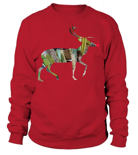 artTS collage art REINDEER Rudolph greenz Women's Sweatshirt