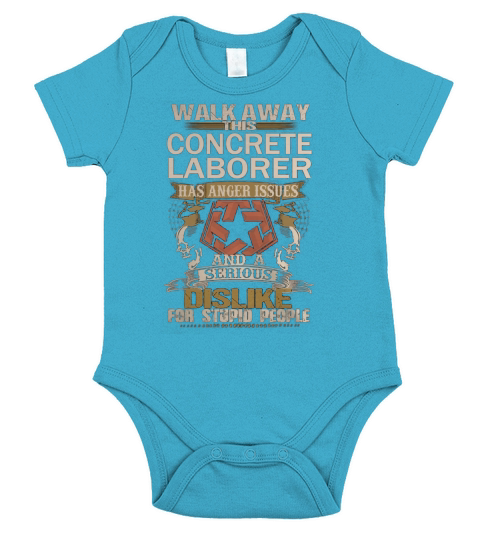 CONCRETE LABORER Wakaway Short Sleeve Baby One-Piece