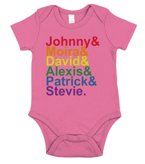 Johnny Moira David Alexis Patrick Stevie Pride Schitts Creek Classic Short Sleeve Baby One-Piece