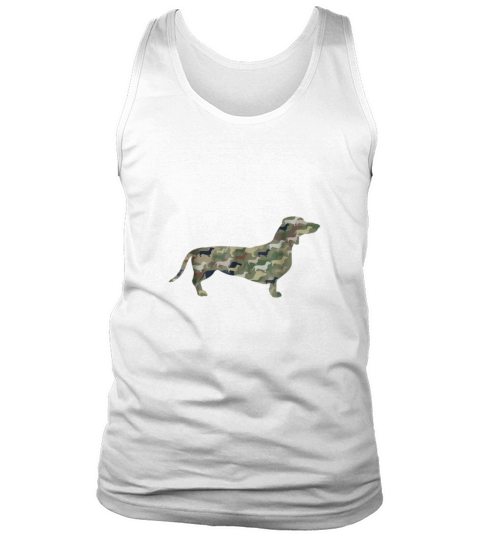 Dachshund Dog Camo Army Style Tank Top Unisex