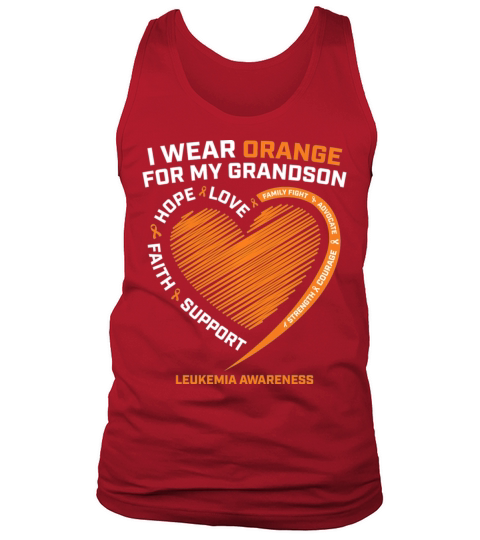 Women Men I Wear Orange For My Grandson Leukemia Men's Tank Top
