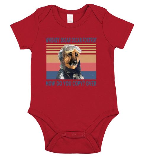 Pilot Dog Whiskey Oscar Oscar Foxtrot How Do You Copy Over Vintage Short Sleeve Baby One-Piece