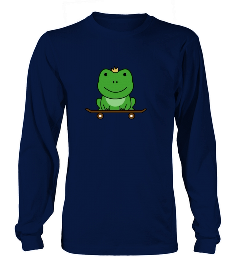 Frog On Skateboard Funny Animal Frog Prince Women's Long Sleeve
