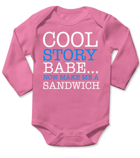 Make me a Sandwich Long Sleeve Baby One-Piece