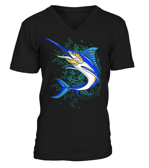 Funny Marlin Sport Fishermen Design as a gift idea Men's V-Neck T-shirt