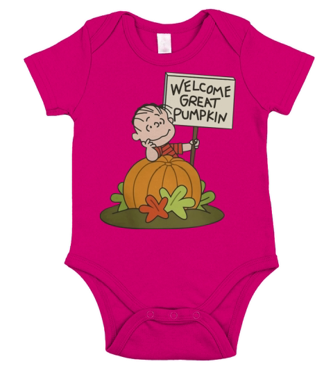 WELCOME GREAT PUMPKIN - Sweat Shirt Short Sleeve Baby One-Piece