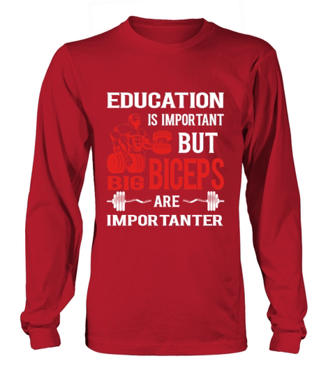 Bodybuilding Quote Big Biceps Long sleeved Unisex