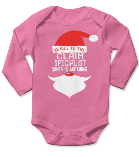 CLAIM SPECIALIST Santa Watching - Unisex Long Sleeve Long Sleeve Baby One-Piece
