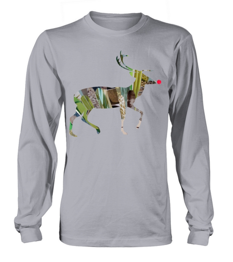 artTS collage art REINDEER Rudolph greenz Men's Long Sleeve