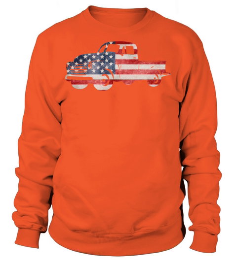 USA Flag American Truck Clothing Apparel T-shirts Women's Sweatshirt