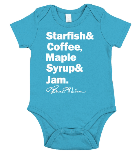 Prince starfish coffee maple syrup and jam Short Sleeve Baby One-Piece