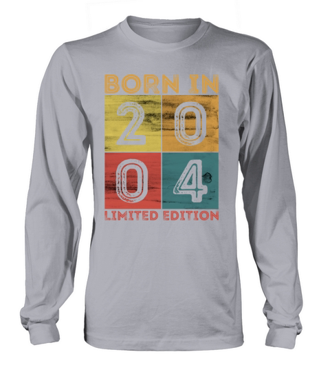 18th Birthday Born In 2004 Limited Edition Vintage Women's Long Sleeve