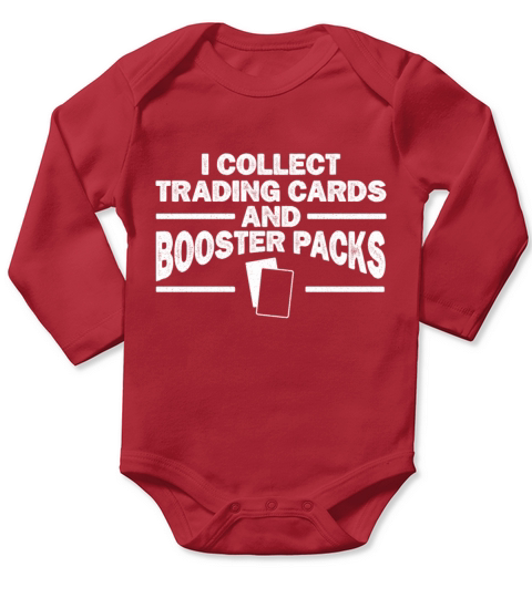 I Collect Trading Cards Deck Card Collector Gamer Long Sleeve Baby One-Piece