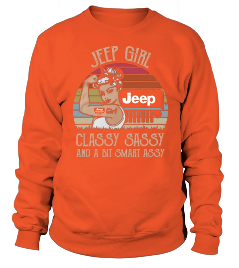 Jeep girl classy sassy and a bit smart assy vintage shirt Men's Sweatshirt