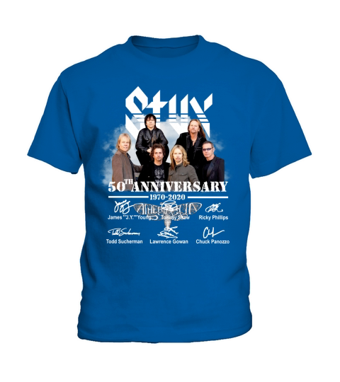 Styx 50th Anniversary 1970 2020 Signature Kids T-Shirt