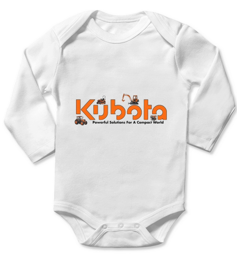 Kubota Tractor Long Sleeve Baby One-Piece