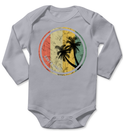 Santa Cruz retro Long Sleeve Baby One-Piece