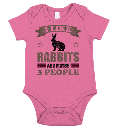 Rabbit Forest Animal Lovers Quote Gift Short Sleeve Baby One-Piece
