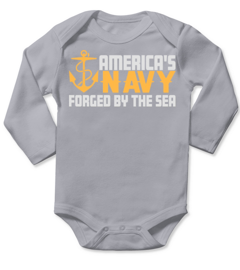 Americas Navy Forged By The Sea Long Sleeve Baby One-Piece