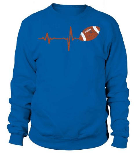 gift heartbeat american football rugby Women's Sweatshirt