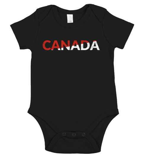 Canada Flag Short Sleeve Baby One-Piece