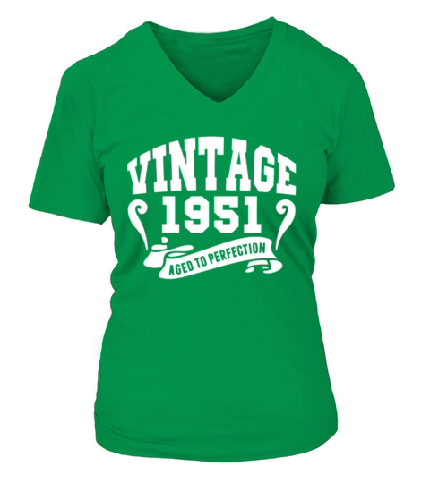 66th Birthday Made In 1951 Vintage T-Shirt V-neck T-Shirt Woman