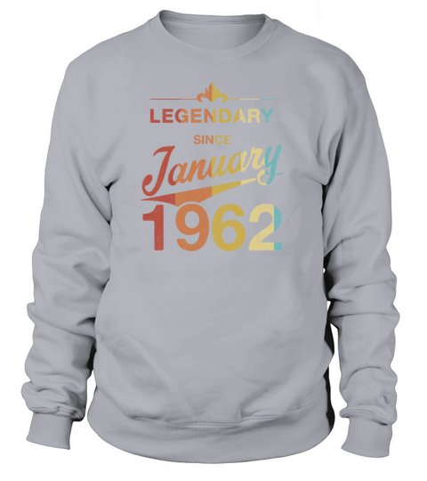 60th Birthday 60 Year Old Born January 1962 Gift Women's Sweatshirt