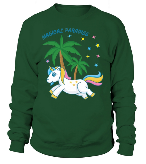 Unicorn under palm trees Women's Sweatshirt