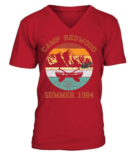 Retro Vintage Camp Redwood 1984 T Shirt Men's V-Neck T-shirt