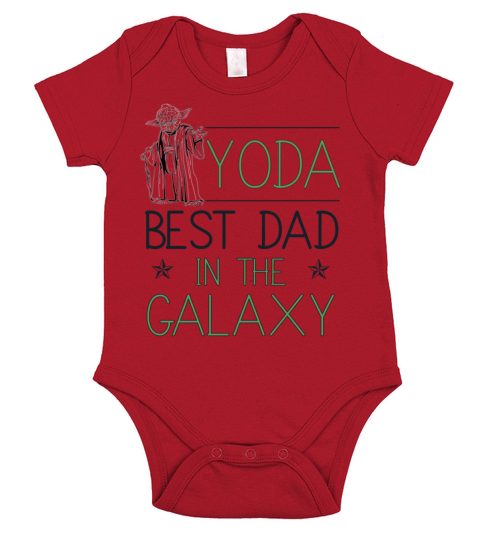 Yoda Best Dad In the Galaxy Short Sleeve Baby One-Piece