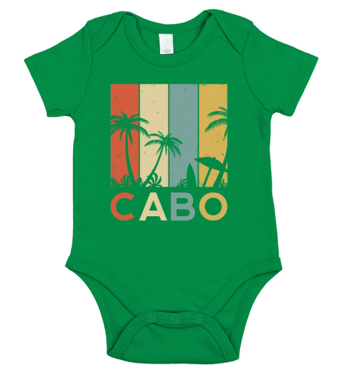Retro Cabo San Lucas Mexico Tropical Vintage  - Tote Bag Short Sleeve Baby One-Piece