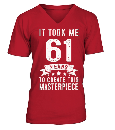 Funny 61 Years Old 1960 T Shirt 61th Birthday Gift Men's V-Neck T-shirt