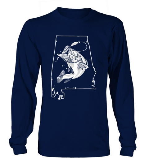Funny Bass Fishing Alabama Fishermen Fathers Day Women's Long Sleeve