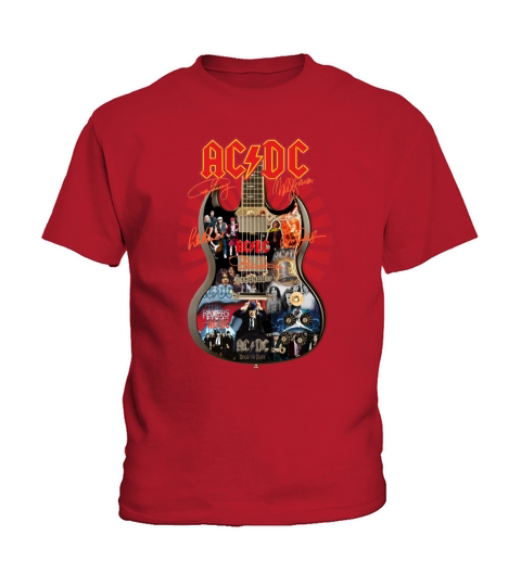 ACDC signatures guitar shirt Kids T-Shirt