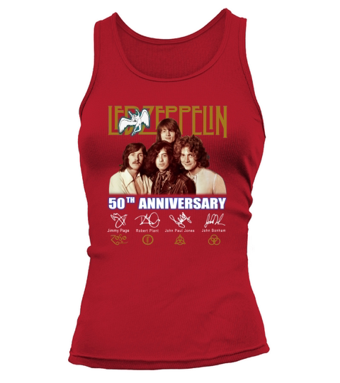 Led Zeppelin members 50th Anniversary signatures shirt Tank top Woman