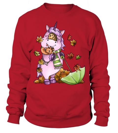 Autumn Walk Pink Unicorn Men's Sweatshirt