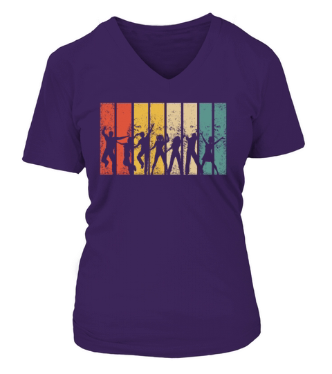 Retro Dance Dancer Vintage Dancing Women's V-Neck T-shirt