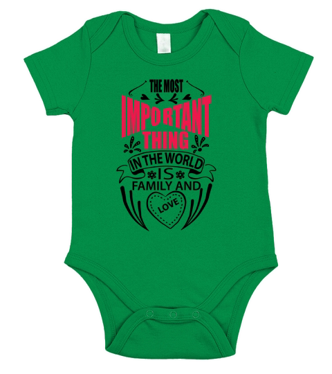 The most important thing in the world is my family and love Short Sleeve Baby One-Piece