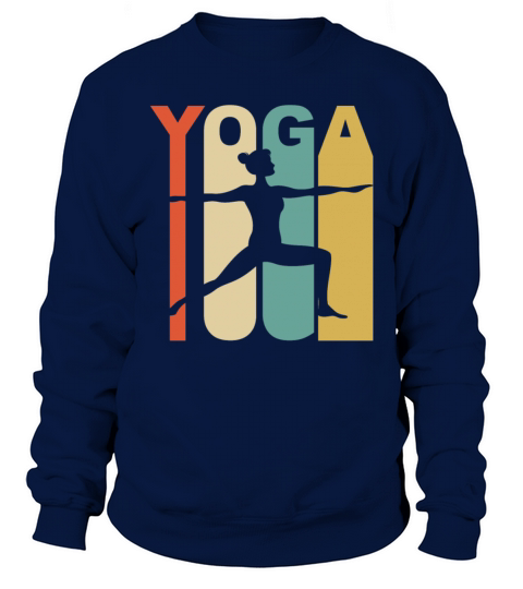 Vintage Warrior Two Yoga Pose Silhouette Retro Men's Sweatshirt