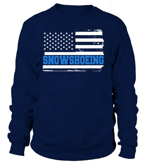 Snowshoeing USA Flag Women's Sweatshirt