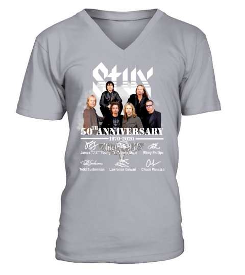 Styx 50th Anniversary 1970 2020 Signature V-Neck T-shirt