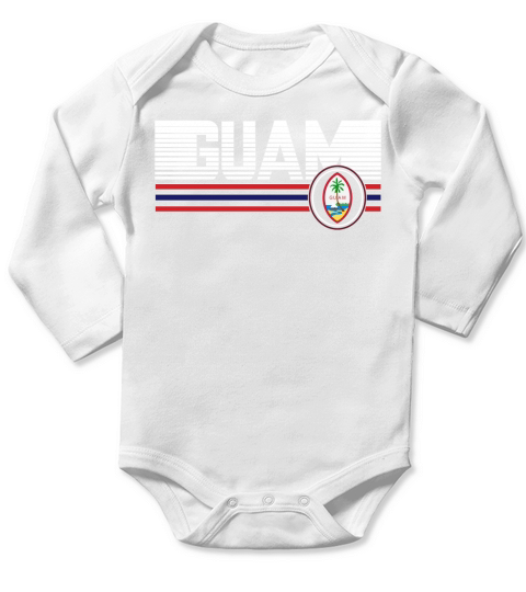 Guam team Soccer T-Shirt Long Sleeve Baby One-Piece