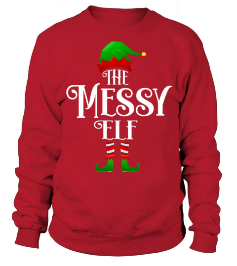 The messy Elf Matching Family Group Christmas Men's Sweatshirt
