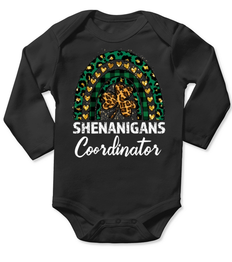 Shenanigans Coordinator Rainbow St Patricks Day Te Long Sleeve Baby One-Piece